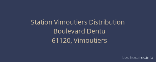 Station Vimoutiers Distribution