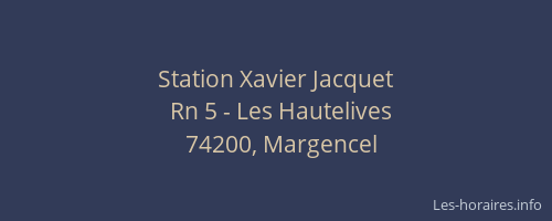 Station Xavier Jacquet