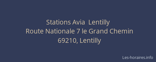 Stations Avia  Lentilly