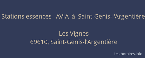 Stations essences   AVIA  à  Saint-Genis-l'Argentière