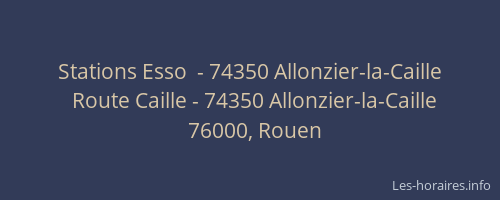 Stations Esso  - 74350 Allonzier-la-Caille