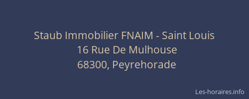 Staub Immobilier FNAIM - Saint Louis