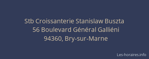 Stb Croissanterie Stanislaw Buszta