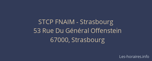 STCP FNAIM - Strasbourg