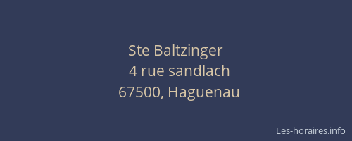 Ste Baltzinger