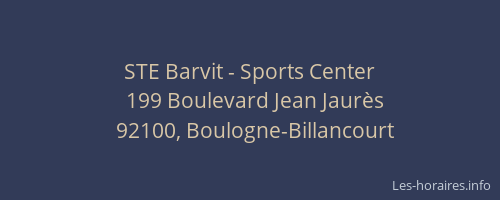 STE Barvit - Sports Center