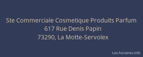 Ste Commerciale Cosmetique Produits Parfum