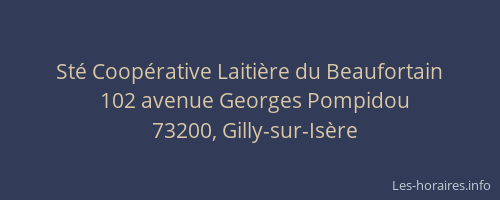 Sté Coopérative Laitière du Beaufortain