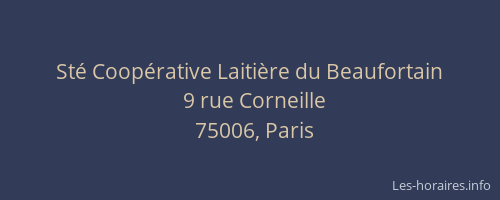 Sté Coopérative Laitière du Beaufortain