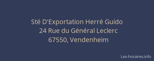 Sté D'Exportation Herré Guido