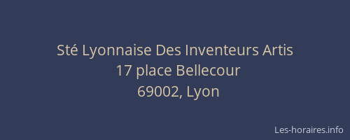 Sté Lyonnaise Des Inventeurs Artis