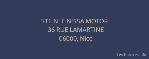 STE NLE NISSA MOTOR