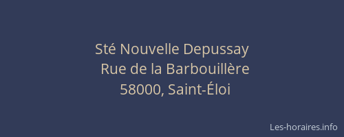 Sté Nouvelle Depussay