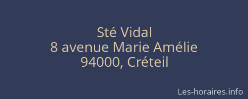 Sté Vidal