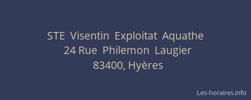 STE  Visentin  Exploitat  Aquathe