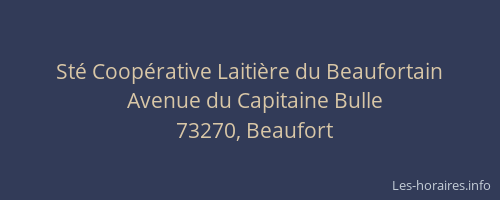 St&eacute; Coop&eacute;rative Laiti&egrave;re du Beaufortain