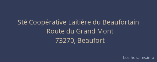 St&eacute; Coop&eacute;rative Laiti&egrave;re du Beaufortain