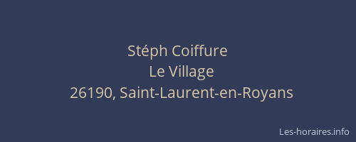 St&eacute;ph Coiffure
