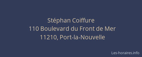 St&eacute;phan Coiffure