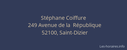 St&eacute;phane Coiffure