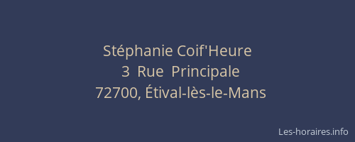 St&eacute;phanie Coif'Heure