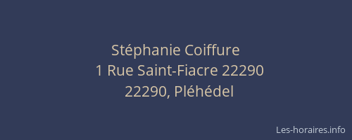 St&eacute;phanie Coiffure
