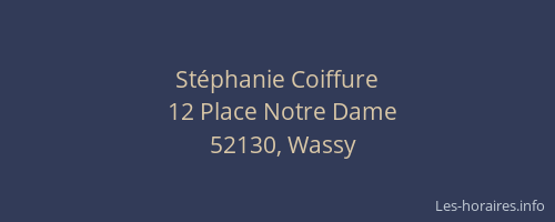 St&eacute;phanie Coiffure
