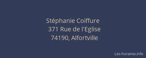 St&eacute;phanie Coiffure