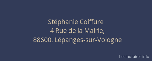 St&eacute;phanie Coiffure