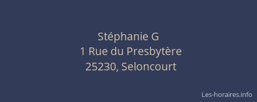 St&eacute;phanie G