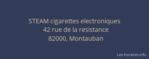 STEAM cigarettes electroniques
