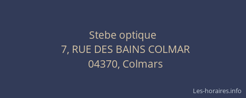 Stebe optique