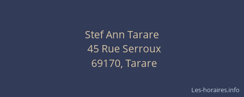 Stef Ann Tarare
