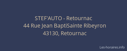 STEF'AUTO - Retournac