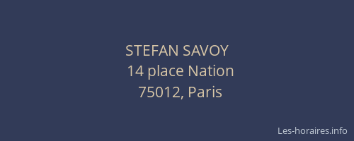 STEFAN SAVOY