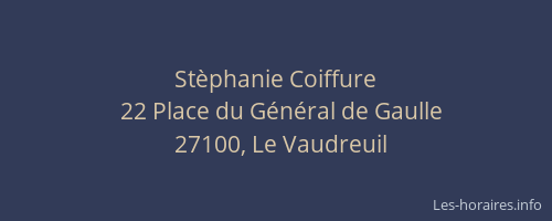 St&egrave;phanie Coiffure