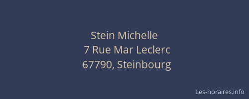Stein Michelle