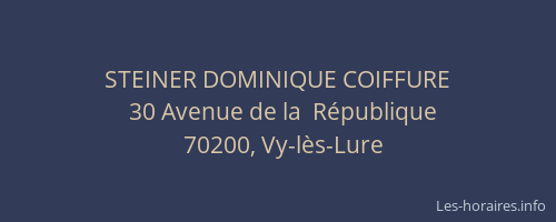 STEINER DOMINIQUE COIFFURE