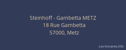 Steinhoff - Gambetta METZ