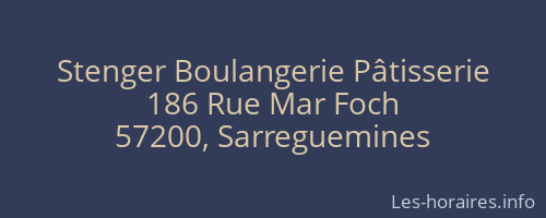 Stenger Boulangerie Pâtisserie