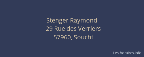 Stenger Raymond