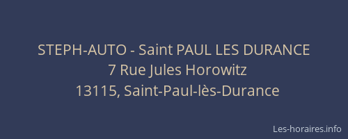 STEPH-AUTO - Saint PAUL LES DURANCE