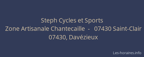 Steph Cycles et Sports