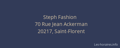 Steph Fashion
