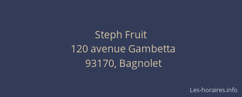 Steph Fruit