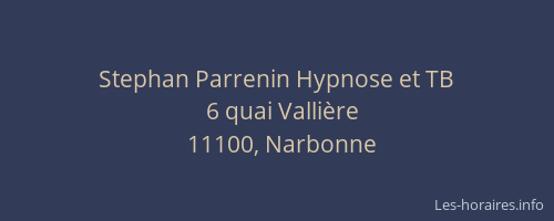 Stephan Parrenin Hypnose et TB