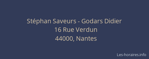 Stéphan Saveurs - Godars Didier