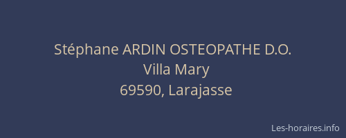 Stéphane ARDIN OSTEOPATHE D.O.