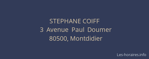 STEPHANE COIFF