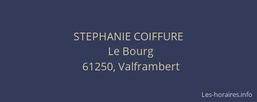 STEPHANIE COIFFURE